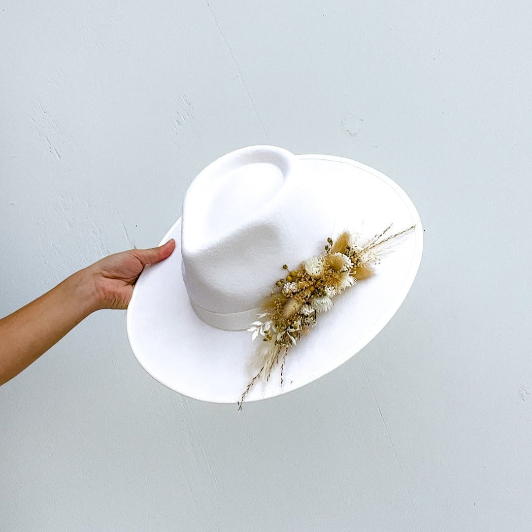 Boho Flower Fedora Hat