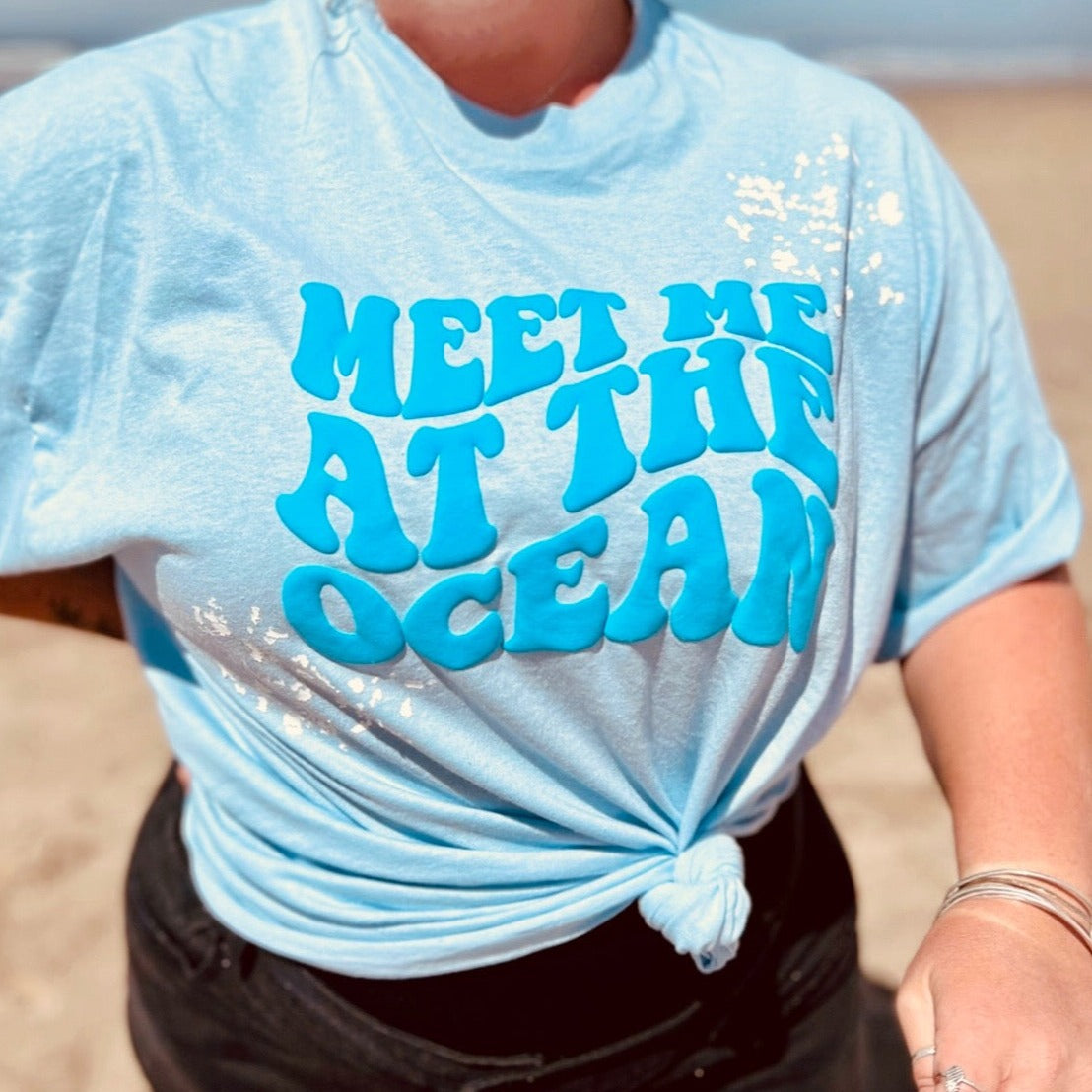 Meet Me At The Ocean Over sized Tee