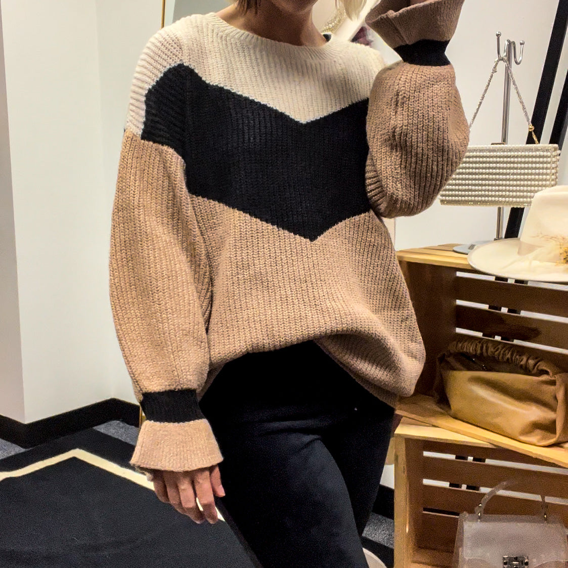 Curvy Chevron Sweater